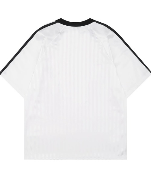 ampm(エーエムピーエム)の「ユニフォーム風 ゲームシャツ オーバーサイズ ラインデザイン(Tシャツ/カットソー・レディース・ホワイト/ブラック・S/M)」の20枚目の写真