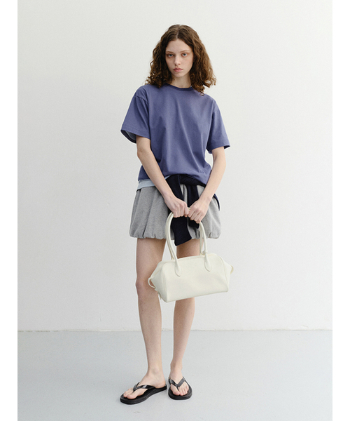 DUNST(ダンスト)の「UNISEX ESSENTIAL LOOSE T-SHIRT_UDTS6B125_WASHED BLUE NAVY(Tシャツ/カットソー・レディース・スカイブルー・X-SMALL/SMALL/MEDIUM/LARGE/X-LARGE)」の2枚目の写真
