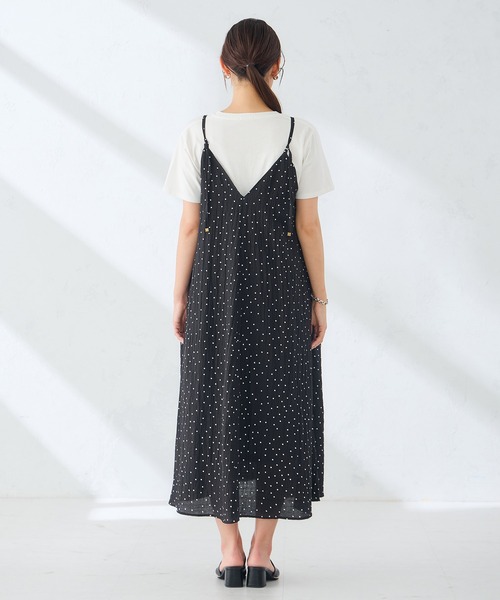 a.v.v(アーヴェヴェ)の「【2WAY】ロングキャミワンピース(ワンピース・レディース・カーキ/ブラック・39)」の9枚目の写真