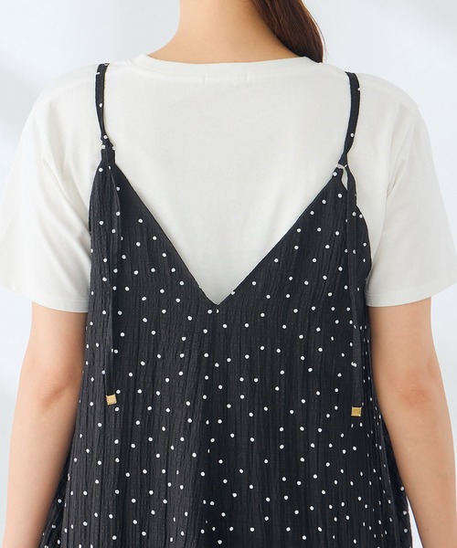 a.v.v(アーヴェヴェ)の「【2WAY】ロングキャミワンピース(ワンピース・レディース・カーキ/ブラック・39)」の10枚目の写真