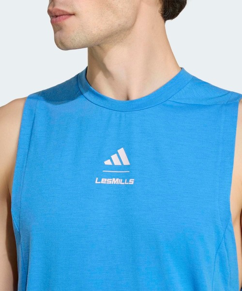 adidas(アディダス)の「Les Mills グラフィック タンクトップ / アディダス adidas(Tシャツ/カットソー・メンズ・ブルー系その他・XX-LARGE/XX-SMALL/3XL/LARGE/MEDIUM/SMALL/X-LARGE/X-SMALL)」の3枚目の写真