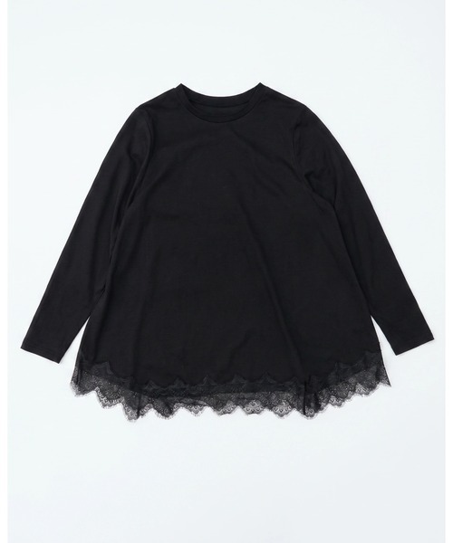 Nunc.(ヌンク)の「レースヘムロングTシャツ(Tシャツ/カットソー・レディース・オフホワイト/ブラック・FREE)」の20枚目の写真