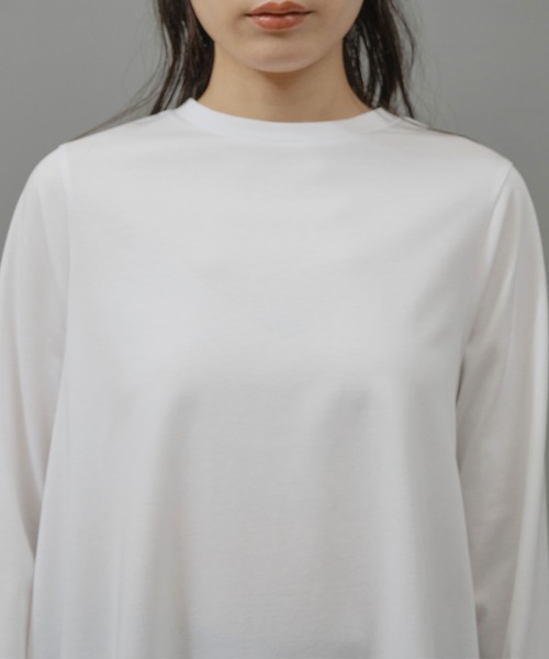 Nunc.(ヌンク)の「レースヘムロングTシャツ(Tシャツ/カットソー・レディース・オフホワイト/ブラック・FREE)」の14枚目の写真