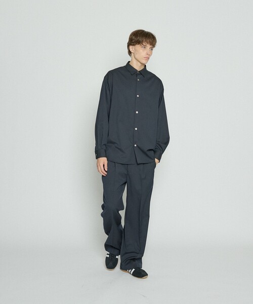 ABAHOUSE(アバハウス)の「【セットアップ対応】クリアウール 2タック イージーワイドスラックス / ワイドパンツ(その他パンツ・メンズ・ブラウン/チャコールグレー/ネイビー・46/48)」の22枚目の写真