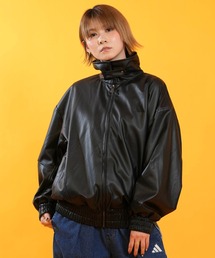 adidas/アディダス アウター スタジアム フェイクレザー ルーズフィット ジャケット HI844