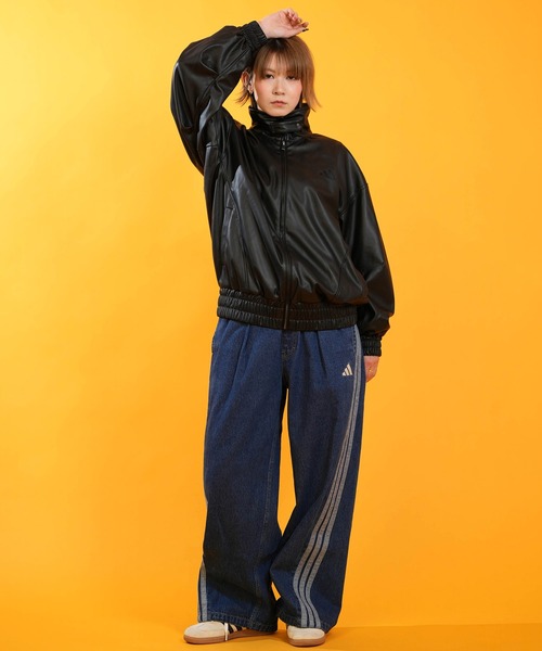adidas(アディダス)の「adidas/アディダス アウター スタジアム フェイクレザー ルーズフィット ジャケット HI844(その他アウター・レディース・ダークブラウン/ブラック・L/S/XL/M)」の17枚目の写真
