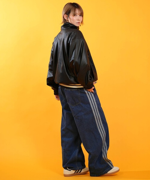 adidas(アディダス)の「adidas/アディダス アウター スタジアム フェイクレザー ルーズフィット ジャケット HI844(その他アウター・レディース・ダークブラウン/ブラック・L/S/XL/M)」の20枚目の写真