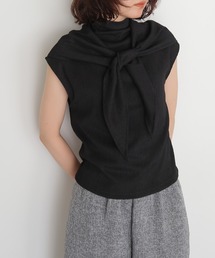 【cheriella】楊柳スカーフノースリーブブラウス CREPE SCARF SLEEVELESS BLOUSE