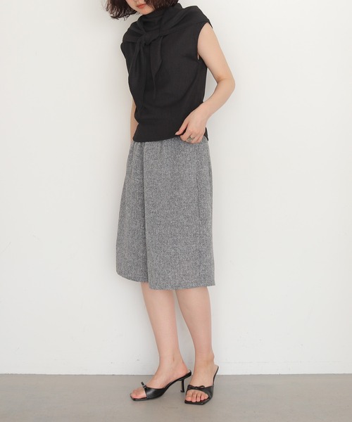 cheriella(シェリエラ)の「【cheriella】楊柳スカーフノースリーブブラウス CREPE SCARF SLEEVELESS BLOUSE(Tシャツ/カットソー・レディース・ブラック/ブラウン/アイボリー・FREE)」の14枚目の写真