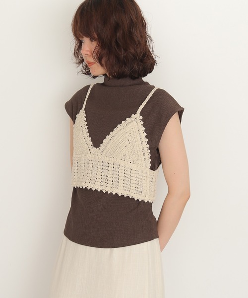 cheriella(シェリエラ)の「【cheriella】楊柳スカーフノースリーブブラウス CREPE SCARF SLEEVELESS BLOUSE(Tシャツ/カットソー・レディース・ブラック/ブラウン/アイボリー・FREE)」の7枚目の写真