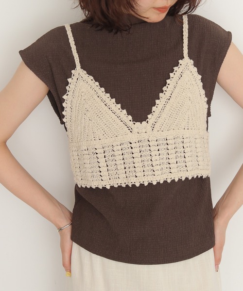 cheriella(シェリエラ)の「【cheriella】楊柳スカーフノースリーブブラウス CREPE SCARF SLEEVELESS BLOUSE(Tシャツ/カットソー・レディース・ブラック/ブラウン/アイボリー・FREE)」の9枚目の写真
