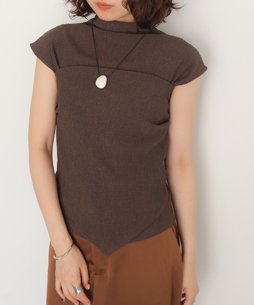 cheriella(シェリエラ)の「【cheriella】楊柳スカーフノースリーブブラウス CREPE SCARF SLEEVELESS BLOUSE(Tシャツ/カットソー・レディース・ブラック/ブラウン/アイボリー・FREE)」の10枚目の写真