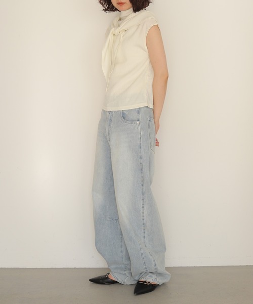 cheriella(シェリエラ)の「【cheriella】楊柳スカーフノースリーブブラウス CREPE SCARF SLEEVELESS BLOUSE(Tシャツ/カットソー・レディース・ブラック/ブラウン/アイボリー・FREE)」の22枚目の写真