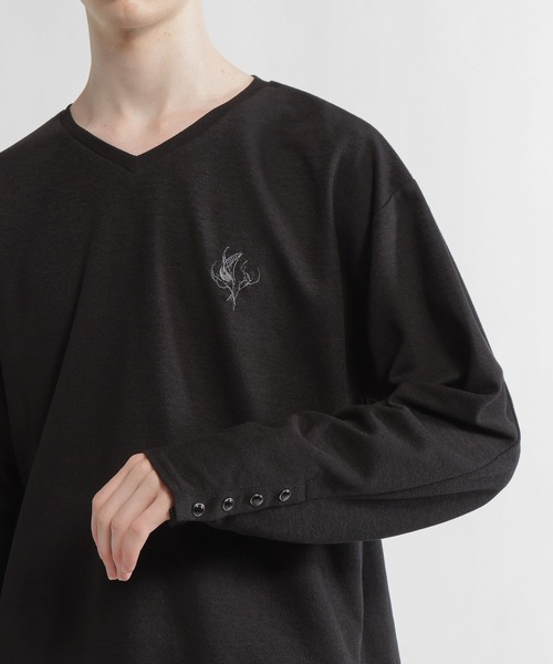 HARE（ハレ）の「【郷祥×HARE】VネックバックプリントカットLS(HARE)（Tシャツ/カットソー・メンズ・グレー/ブラック・FREE）」の22枚目の写真