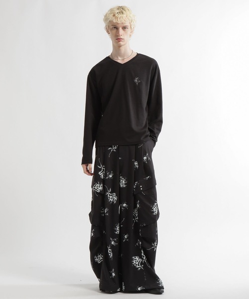 HARE（ハレ）の「【郷祥×HARE】VネックバックプリントカットLS(HARE)（Tシャツ/カットソー・メンズ・グレー/ブラック・FREE）」の13枚目の写真