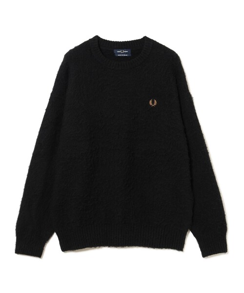 FRED PERRY(フレッドペリー)の「【別注】FRED PERRY / フラッフィーニット 26FW(ニット/セーター・メンズ・ブラウン/ブラック/パープル・MEDIUM/SMALL/X-LARGE/LARGE)」の2枚目の写真
