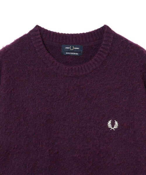 FRED PERRY(フレッドペリー)の「【別注】FRED PERRY / フラッフィーニット 26FW(ニット/セーター・メンズ・ブラウン/ブラック/パープル・MEDIUM/SMALL/X-LARGE/LARGE)」の17枚目の写真