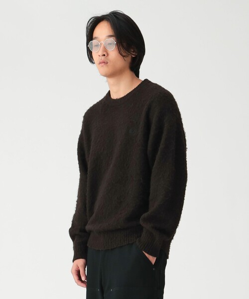 FRED PERRY(フレッドペリー)の「【別注】FRED PERRY / フラッフィーニット 26FW(ニット/セーター・メンズ・ブラウン/ブラック/パープル・MEDIUM/SMALL/X-LARGE/LARGE)」の14枚目の写真