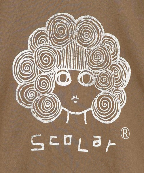 ScoLar(スカラー)の「ScoLar(スカラー) スカラーちゃん ピグメント染めプルオーバー(Tシャツ/カットソー・レディース・ネイビー/チャコールグレー/ブラウン・MEDIUM)」の7枚目の写真