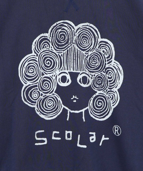 ScoLar(スカラー)の「ScoLar(スカラー) スカラーちゃん ピグメント染めプルオーバー(Tシャツ/カットソー・レディース・ネイビー/チャコールグレー/ブラウン・MEDIUM)」の15枚目の写真