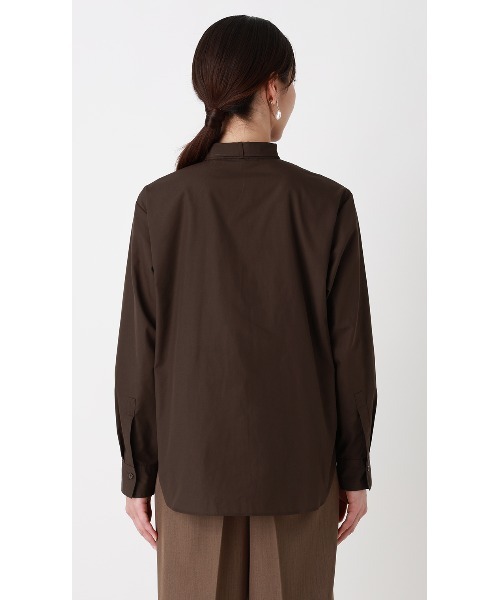 AOYAMA(アオヤマ)の「バンドカラーボウタイブラウス【長袖】【2WAY】2通りの着こなしを楽しめる華やかトップス(シャツ/ブラウス・レディース・ネイビー/ブラウン・L/M)」の19枚目の写真