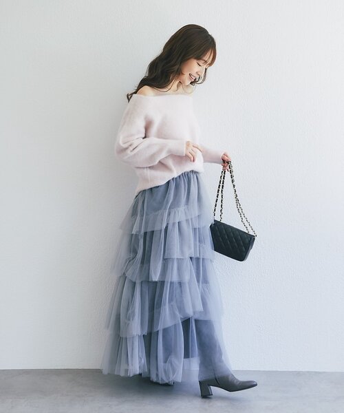 La boutique BonBon(ラブティックボンボン)の「【オウレンティ】キルティングチェーンバッグ(ショルダーバッグ・レディース・チャコールグレー/ブラック・FREE)」の17枚目の写真