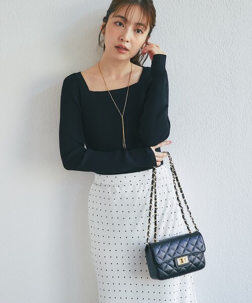 La boutique BonBon(ラブティックボンボン)の「【オウレンティ】キルティングチェーンバッグ(ショルダーバッグ・レディース・チャコールグレー/ブラック・FREE)」の21枚目の写真