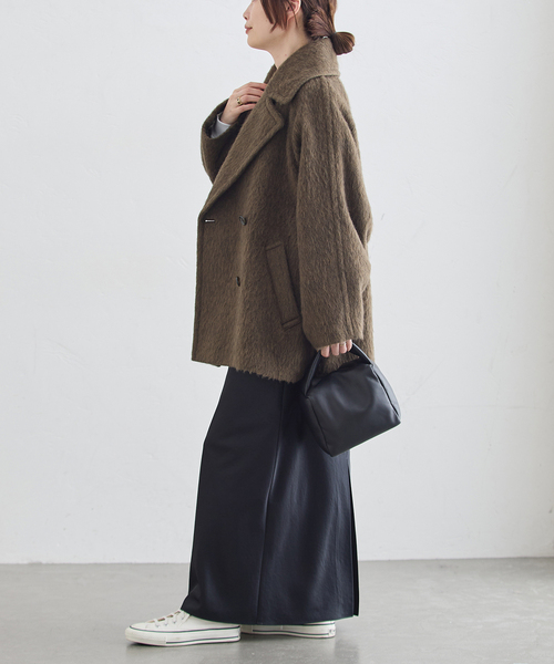 journal standard L'essage(ジャーナルスタンダードレサージュ)の「BALLI シャギーダブルコート(その他アウター・レディース・キャメル/ネイビー/カーキ・36/38)」の9枚目の写真