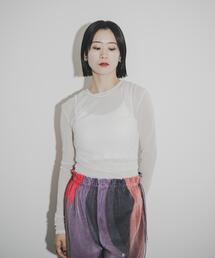 cwtch SHEER RANDOM TUCK LONG TEE