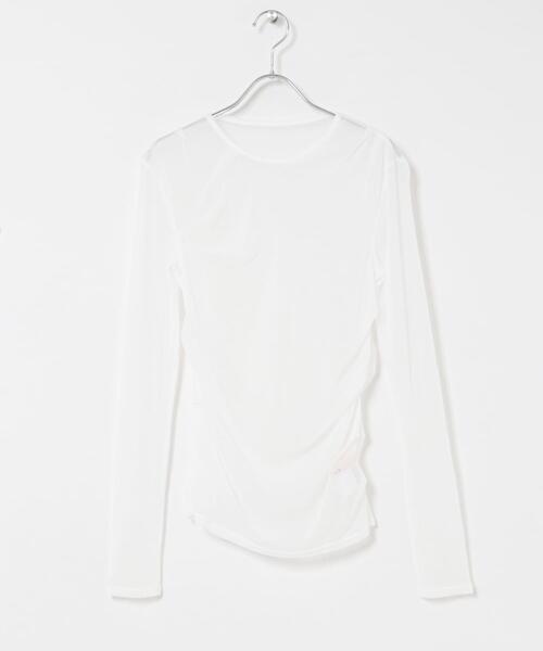 THE GOODLAND MARKET(ザグッドランドマーケット)の「cwtch SHEER RANDOM TUCK LONG TEE(Tシャツ/カットソー・レディース・ブラック/ライトブルー/ホワイト・FREE)」の19枚目の写真