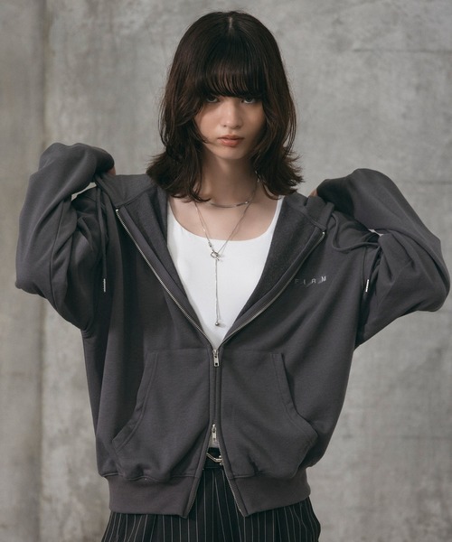 Confirm(コンファーム)の「『Confirm』 Logo Embroidery FullZIP Hoodie / 『Confirm』ロゴ刺繍フルジップパーカー ダブルジップ メンズ レディース ユニセックス(パーカー・メンズ・スカイブルー/チャコールグレー/ブラック・M/L/S)」の2枚目の写真