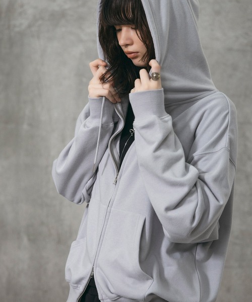 Confirm(コンファーム)の「『Confirm』 Logo Embroidery FullZIP Hoodie / 『Confirm』ロゴ刺繍フルジップパーカー ダブルジップ メンズ レディース ユニセックス(パーカー・メンズ・スカイブルー/チャコールグレー/ブラック・M/L/S)」の8枚目の写真