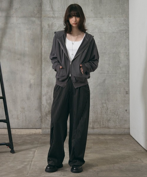 Confirm(コンファーム)の「『Confirm』 Logo Embroidery FullZIP Hoodie / 『Confirm』ロゴ刺繍フルジップパーカー ダブルジップ メンズ レディース ユニセックス(パーカー・メンズ・スカイブルー/チャコールグレー/ブラック・M/L/S)」の22枚目の写真
