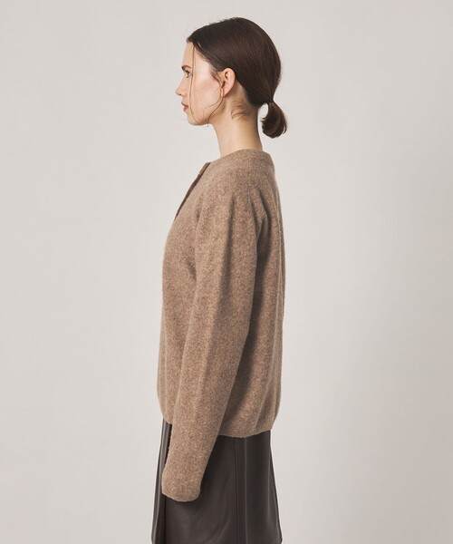 Steven Alan（スティーブンアラン）の「＜Steven Alan＞ウール ナイロン キャメル ミックス ヘンリーネック ニット（ニット/セーター・レディース・ブラック/ブラウン・FREE）」の5枚目の写真