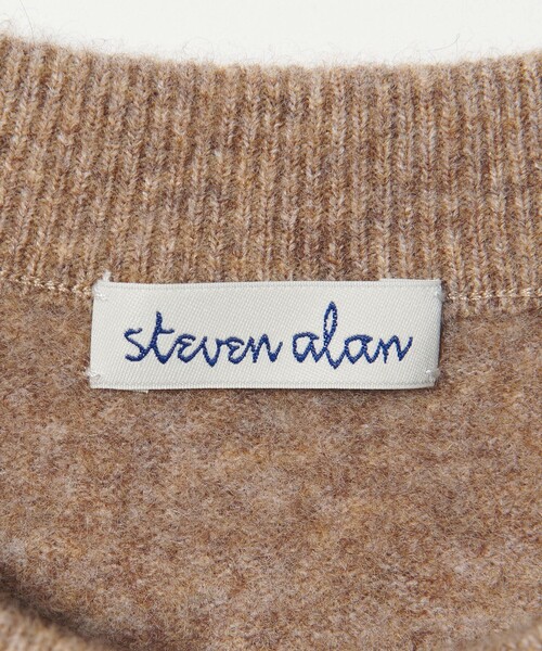 Steven Alan（スティーブンアラン）の「＜Steven Alan＞ウール ナイロン キャメル ミックス ヘンリーネック ニット（ニット/セーター・レディース・ブラック/ブラウン・FREE）」の16枚目の写真