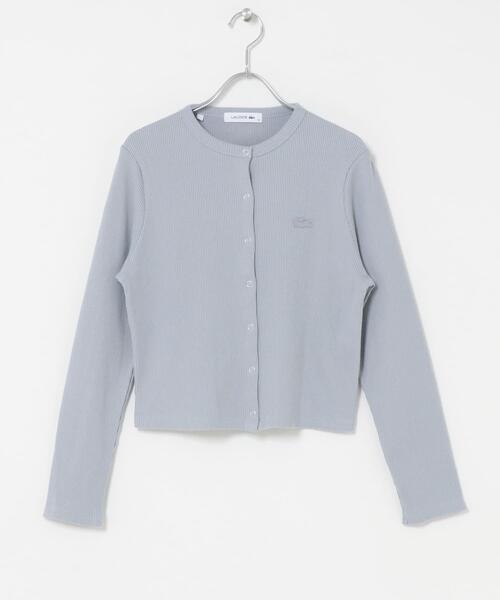LACOSTE(ラコステ)の「LACOSTE リブジャージーカーディガン(カーディガン/ボレロ・レディース・ブラック/ネイビー/グレー・36)」の2枚目の写真