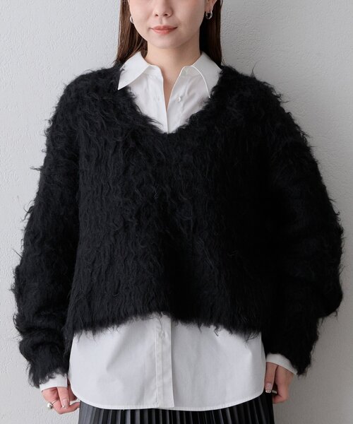 THE PAUSE(ザ ポーズ)の「〈WEB限定〉【THE PAUSE】シャギーVネックプルオーバー(ニット/セーター・レディース・グレー/パープル/ブラック・FREE)」の20枚目の写真