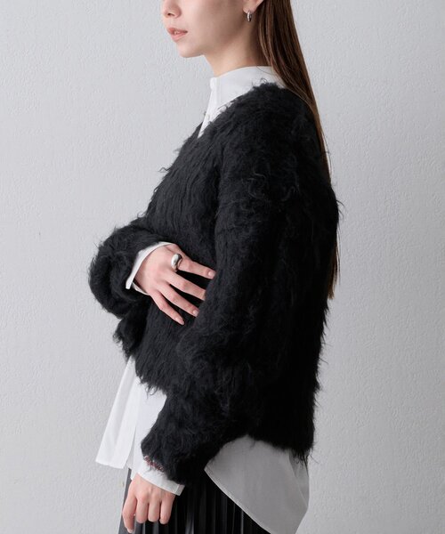 THE PAUSE(ザ ポーズ)の「〈WEB限定〉【THE PAUSE】シャギーVネックプルオーバー(ニット/セーター・レディース・グレー/パープル/ブラック・FREE)」の15枚目の写真