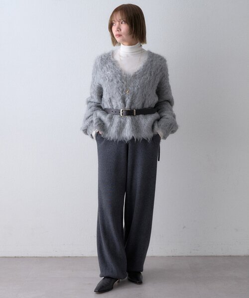 THE PAUSE(ザ ポーズ)の「〈WEB限定〉【THE PAUSE】シャギーVネックプルオーバー(ニット/セーター・レディース・グレー/パープル/ブラック・FREE)」の21枚目の写真