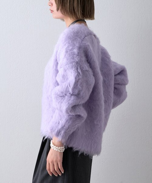 THE PAUSE(ザ ポーズ)の「〈WEB限定〉【THE PAUSE】シャギーVネックプルオーバー(ニット/セーター・レディース・グレー/パープル/ブラック・FREE)」の5枚目の写真