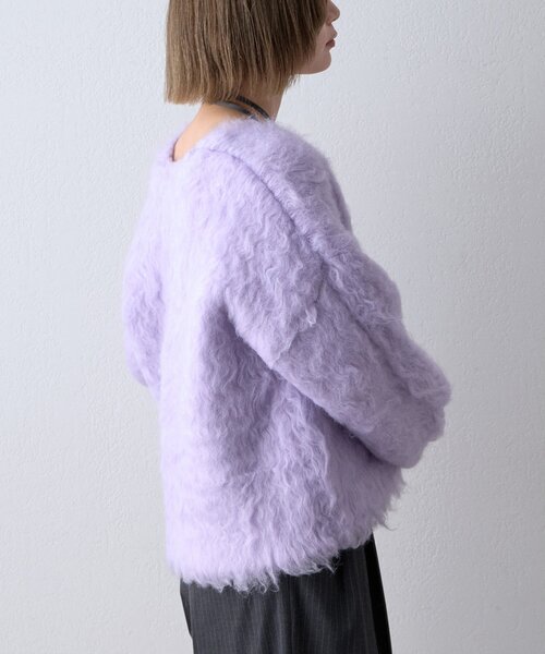 THE PAUSE(ザ ポーズ)の「〈WEB限定〉【THE PAUSE】シャギーVネックプルオーバー(ニット/セーター・レディース・グレー/パープル/ブラック・FREE)」の9枚目の写真