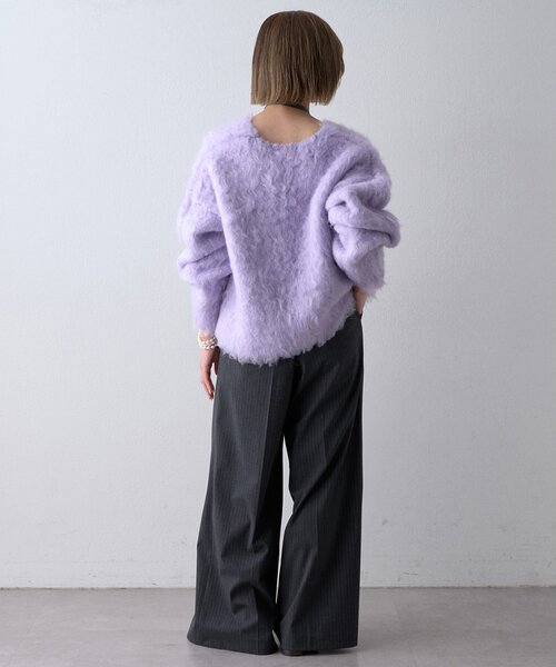 THE PAUSE(ザ ポーズ)の「〈WEB限定〉【THE PAUSE】シャギーVネックプルオーバー(ニット/セーター・レディース・グレー/パープル/ブラック・FREE)」の7枚目の写真