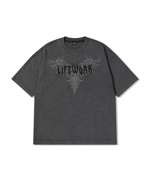 LIFE WORK(ライフワーク)の「ヴィンテージウィングフレーム半袖Tシャツ(Tシャツ/カットソー・メンズ・チャコールグレー/ライトグレー・LARGE/MEDIUM)」の2枚目の写真