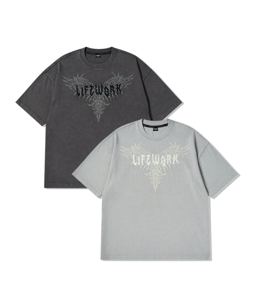 LIFE WORK(ライフワーク)の「ヴィンテージウィングフレーム半袖Tシャツ(Tシャツ/カットソー・メンズ・チャコールグレー/ライトグレー・LARGE/MEDIUM)」の3枚目の写真