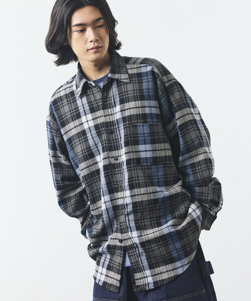 NAUTICA(ノーティカ)の「NAUTICA/ノーティカ リラックスフィット ヘビーフランネル チェックシャツ(シャツ/ブラウス・メンズ・グリーン/チャコールグレー/オリーブ・LARGE/X-LARGE/MEDIUM)」の18枚目の写真