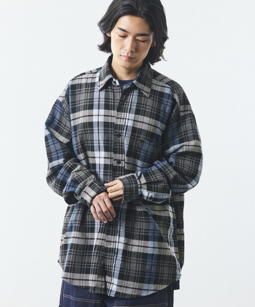 NAUTICA(ノーティカ)の「NAUTICA/ノーティカ リラックスフィット ヘビーフランネル チェックシャツ(シャツ/ブラウス・メンズ・グリーン/チャコールグレー/オリーブ・LARGE/X-LARGE/MEDIUM)」の20枚目の写真