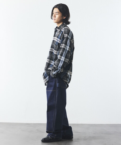 NAUTICA(ノーティカ)の「NAUTICA/ノーティカ リラックスフィット ヘビーフランネル チェックシャツ(シャツ/ブラウス・メンズ・グリーン/チャコールグレー/オリーブ・LARGE/X-LARGE/MEDIUM)」の4枚目の写真