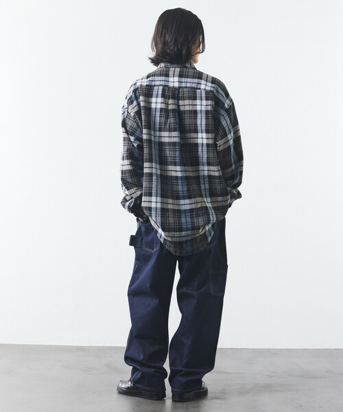 NAUTICA(ノーティカ)の「NAUTICA/ノーティカ リラックスフィット ヘビーフランネル チェックシャツ(シャツ/ブラウス・メンズ・グリーン/チャコールグレー/オリーブ・LARGE/X-LARGE/MEDIUM)」の5枚目の写真