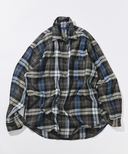 NAUTICA(ノーティカ)の「NAUTICA/ノーティカ リラックスフィット ヘビーフランネル チェックシャツ(シャツ/ブラウス・メンズ・グリーン/チャコールグレー/オリーブ・LARGE/X-LARGE/MEDIUM)」の15枚目の写真