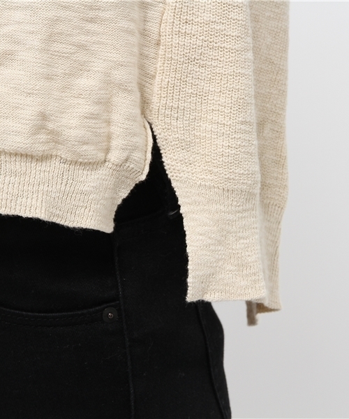 LBC(エルビーシー)の「コットンリネンスラブ後ろ開きベスト(ベスト・レディース・オリーブ/オフホワイト/ネイビー・MEDIUM)」の10枚目の写真